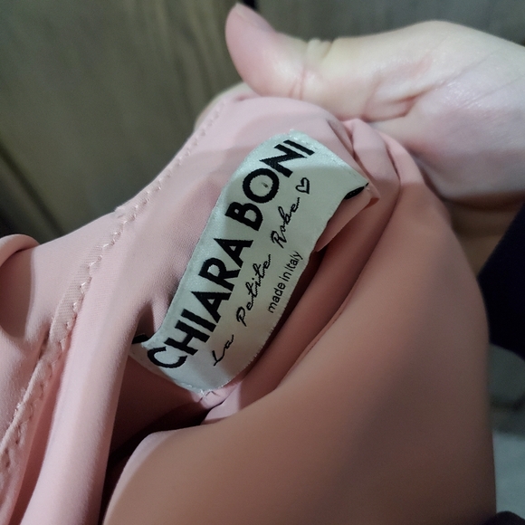 Chiara Boni Pink Off-the-Shoulder Gown with Sailor Collar - Picture 2 of 4